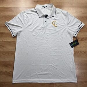 LIV Golf Cleeks GC Polo Mens 2XL White Performance Short Sleeve 23TMM10-CL100